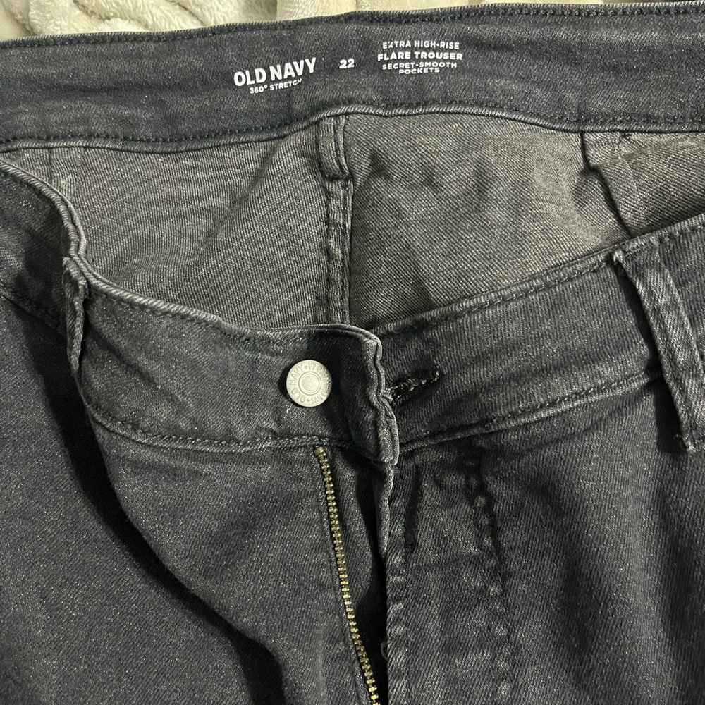 Extra High Rise Flair Black Jeans